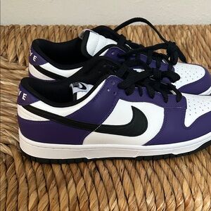 Nike Dunks Black, Purple, and White Sneakers 11.5 (44) new